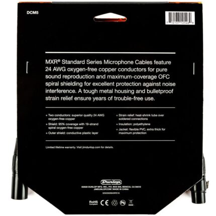 MXR DCM5 5' Foot Standard Series XLR Microphone Cable