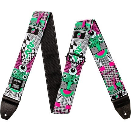 Dunlop ILD14 ILOVEDUST Jacquard Guitar Strap - Mnemonic Fuzz