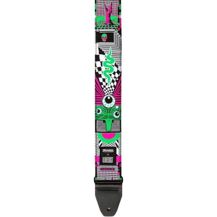 Dunlop ILD14 ILOVEDUST Jacquard Guitar Strap - Mnemonic Fuzz