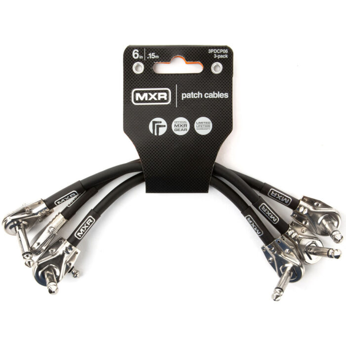 MXR 3PDCP06 6" Pedalboard Right Angle Patch Cable (3-pack)