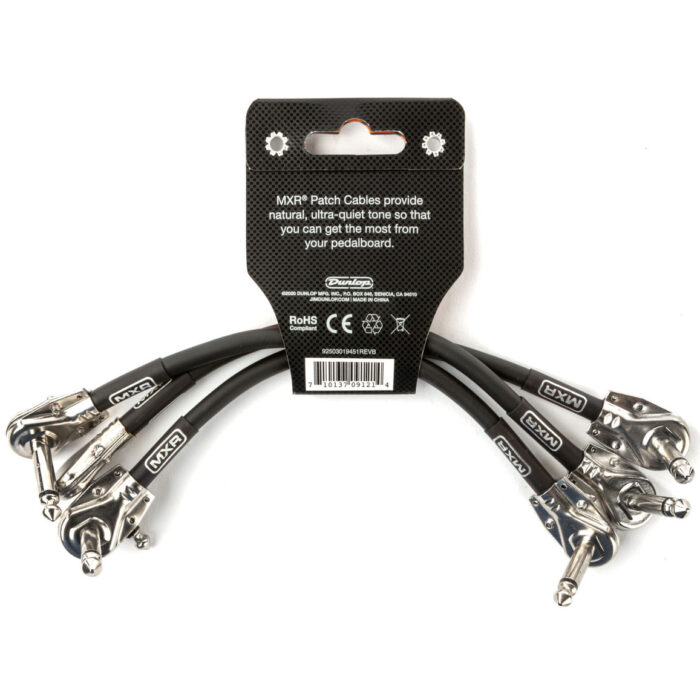 MXR 3PDCP06 6" Pedalboard Right Angle Patch Cable (3-pack)