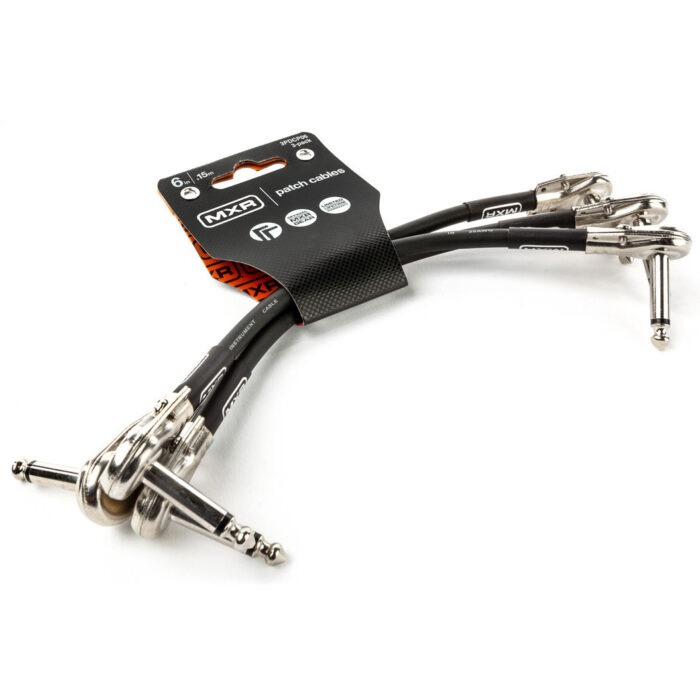 MXR 3PDCP06 6" Pedalboard Right Angle Patch Cable (3-pack)