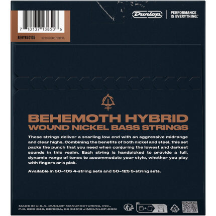 Dunlop Behemoth Hybrid Wound Nickel Bass Strings 50-105