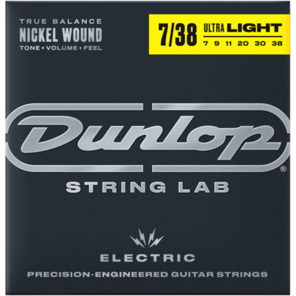 Dunlop DEN0738 Nickel Plated Steel Electric Guitar Strings 07-38