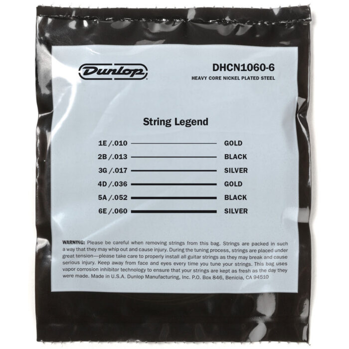 Dunlop DHCN1060 Heavy Core Electric Guitar Strings 10-60