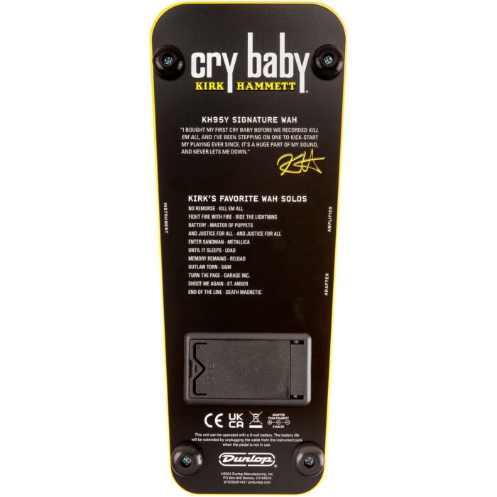 Dunlop KH95Y Kirk Hammett Cry Baby Wah Pedal