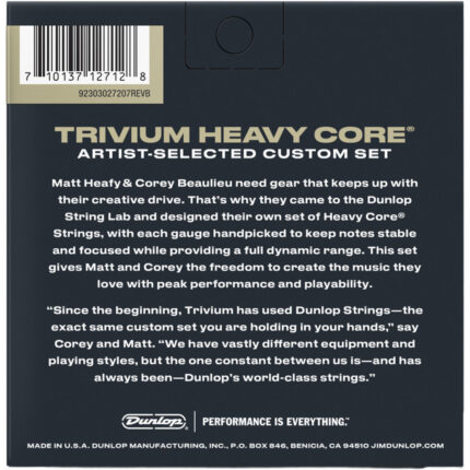Dunlop TVMN10637 Heavy Core Trivium Electric Guitar Strings